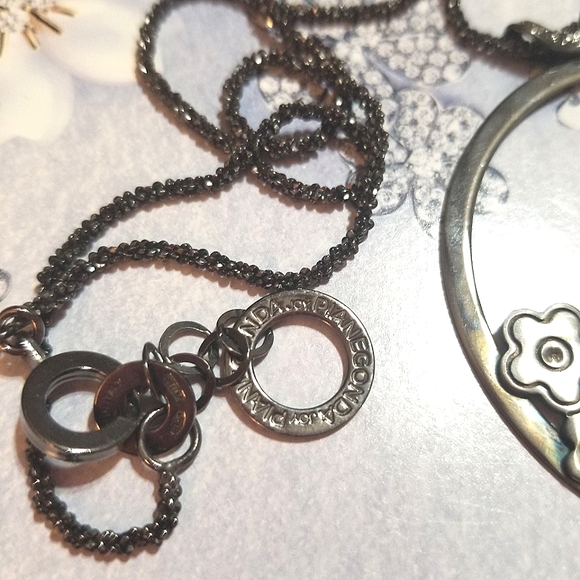 NEW PIANEGONDA Celebrate Life Joy Sterling Hematite Necklace - Picture 2 of 8